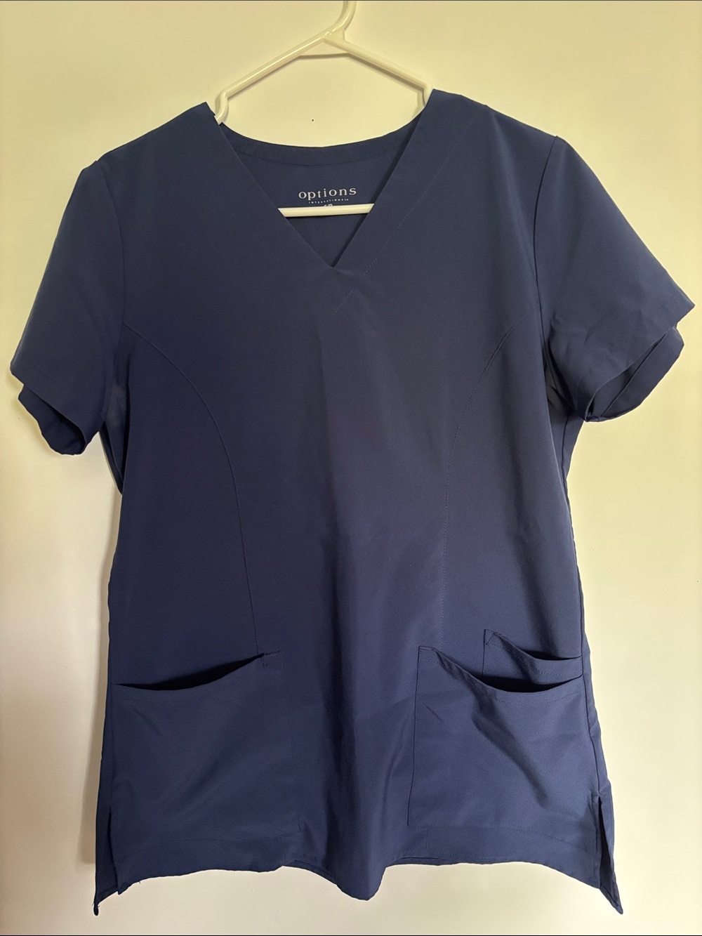 Options Women's V-Neck Navy Medical Scrub Top
